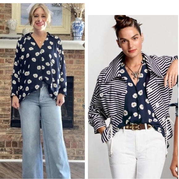 Like New Cabi #5705 Go-To-Button Up Floral Print Blouse Women’s Size: XL - Picture 11 of 16